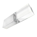 Флешка Стеклянная Кристалл "Crystal Glass Metal" W14 серебряный глянец 1 ТБ