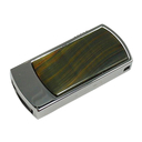 Флешка Каменная Тигровый глаз "Tiger eye Stone" G291 зеленая 1 Гб