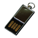 Флешка Металлическая Мини Брелок "Mini Keychain" R408 серебряный 256 Гб