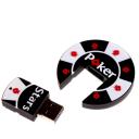 Флешка Резиновая Фишка "Poker Stars" Q53 черная 8 Гб