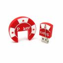 Флешка Резиновая Фишка "Poker Stars" Q53 красная 8 Гб