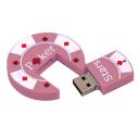 Флешка Резиновая Фишка "Poker Stars" Q53 розовая 8 Гб