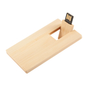 Флешка Деревянная Визитка "Card Wood" F27 желтый 4 Гб