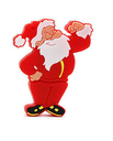 Флешка Резиновая Дед Мороз "Santa Claus" Darius Q279 красный 128 Гб