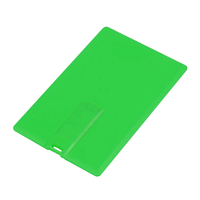 Флешка Пластиковая Визитка "Visit Card" S78 зеленый 128 Гб