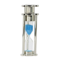 Флешка Стеклянные Песочные часы "Hourglass" W82 серебряный / синий 8 Гб