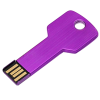 Флешка Металлическая Ключ "Key" R145 фиолетовый 256 Гб