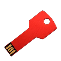 Флешка Металлическая Ключ "Key" R145 красный 64 Гб