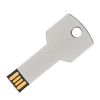 Флешка Металлическая Ключ "Key" R145 серебряный матовый 512 Гб