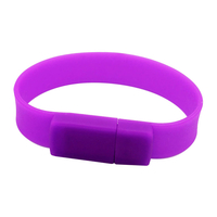 Флешка Силиконовый Браслет "Bracelet Splice" V170 фиолетовый 16 Гб