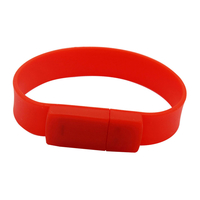 Флешка Силиконовый Браслет "Bracelet Splice" V170 красный 512 Гб