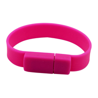 Флешка Силиконовый Браслет "Bracelet Splice" V170 розовый 16 Гб