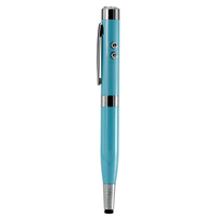 Флешка Металлическая Ручка Лазерная указка WBR Стилус "Pen Laser Stylus" R233 голубой 32 ГБ