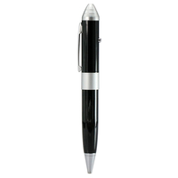 Флешка Металлическая Ручка Лазерная указка Конус "Laser Conus Pen" R236 черный 2 Гб