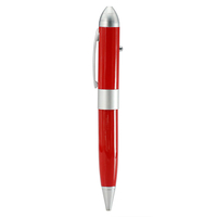 Флешка Металлическая Ручка Лазерная указка Конус "Laser Conus Pen" R236 красный 32 Гб