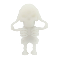 Флешка Резиновая Скелет "Skeleton" Q363 белый 4 Гб