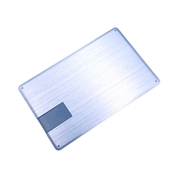 Флешка Металлическая Визитка Лайт Visit Card Light R508 серебристый 256 Гб