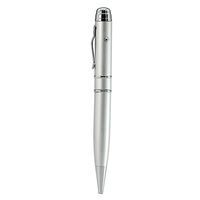 Флешка Металлическая Ручка Лазерная указка Диплус "Laser Diploos Pen" R237 серебряный 256 Гб