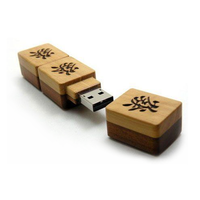 Флешка Деревянная Маджонг "Mahjong Wood" F43 бежевая 64 Гб
