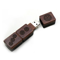 Флешка Деревянная Маджонг "Mahjong Wood" F43 коричневая 1 Гб