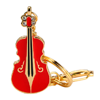 Флешка Металлическая Скрипка "Violin Key" R4 красный 1 Гб