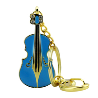 Флешка Металлическая Скрипка "Violin Key" R4 синый 64 Гб