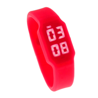 Флешка Силиконовая Наручные Часы "Wrist Watch" V122 красный 128 Гб