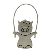 Флешка Металлическая Свинка Вуди "Woody Pig" R158 девочка серебряная 128 Гб