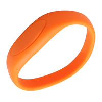 Флешка Силиконовый Браслет "Bracelet Fancy" V171 оранжевый 4 Гб