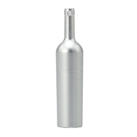 Флешка Металлическая Бутылка вина "Bottle Wine" R251 серебряный 64 Гб