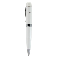 Флешка Металлическая Ручка Лазерная указка Кустис "Laser Kystis Pen" R238 белая 64 Гб