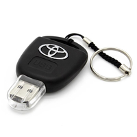 Флешка Пластиковая Автомобильный ключ Тойота "Toyota Car Key" S62 черный 64 Гб
