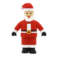 Флешка Резиновая Дед Мороз "Santa Claus" Velius Q279 красный 8 Гб