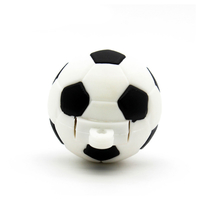 Флешка Резиновая Футбольный Мяч "Soccer Ball" Q485 черный-белый 128 Гб