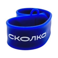 Флешка Силиконовая Браслет Слап "Bracelet Slap" V169 синяя, шелкография 1+0