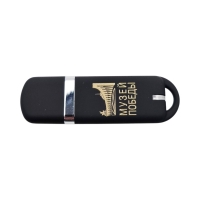 Флешка Пластиковая Мемо Софт-тач "Memo Soft-touch" S315 черная, тампопечать, PANTONE 871С