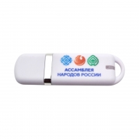 Флешка Пластиковая Мемо Софт-тач "Memo Soft-touch" S315 белая, уф-печать