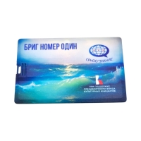 Флешка Пластиковая Визитка "Visit Card" S78 белая