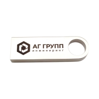 Флешка Металлическая Сензо "Senzo" R223 серебристый, гравировка с чернением