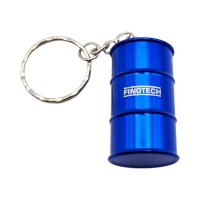 Флешка Металлическая Бочка "Barrel" R299 синяя, гравировка