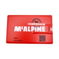 Флешка Пластиковая Визитка "Visit Card" S78 белая, уф-печать 4+4