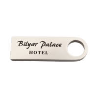 Флешка Металлическая Сензо "Senzo" R223 серебристый, гравировка с чернением 1+1