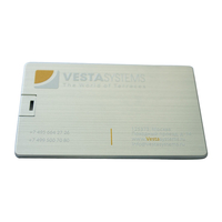 Флешка Металлическая Визитка "Visit Card" R79 серебристый, шелкография 2+1
