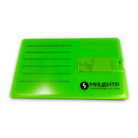 Флешка Пластиковая Визитка "Visit Card" S78 зеленая, уф-печать 4+4