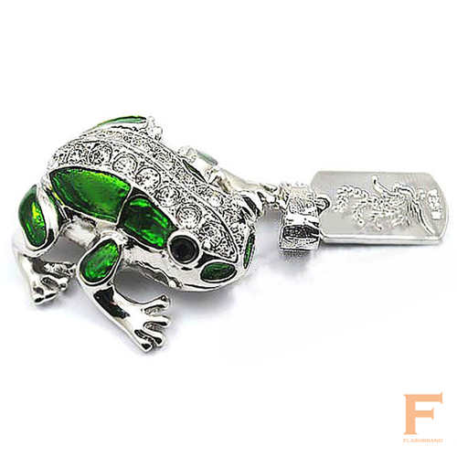 Дизайнерские флешки из металла (16шт) - Флешка Металлическая Лягушка "Cute Frog" R76