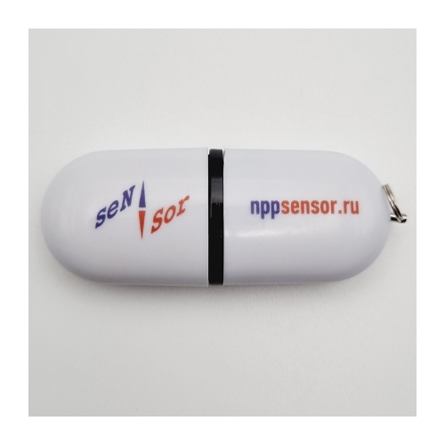 NPPSENSOR - Флешка Пластиковая Капсула "Capsule" S126 белая, уф-печать 4+4