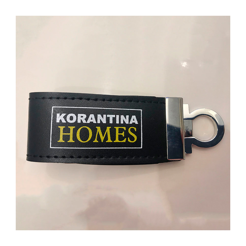 Korantina Homes - Флешка Кожаная Меристос "Meristos" N8 черный, уф-печать 2+0