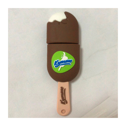 Купино  - Флешка Пластиковая Мороженое Эскимо "Ice cream" S182 коричневый, логотип 3D