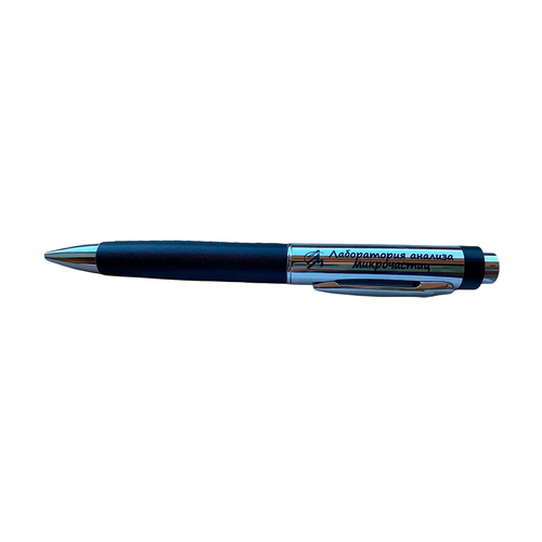 ЛМА - Флешка Металлическая Ручка Наппа "Pen Nappa" R162 черная, гравировка 1+1, чернение 1+1