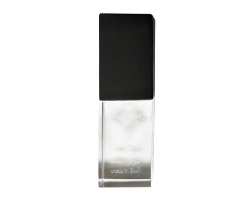 Флешка Стеклянная Кристалл "Crystal Glass Metal" W14 черный матовый 64 Гб